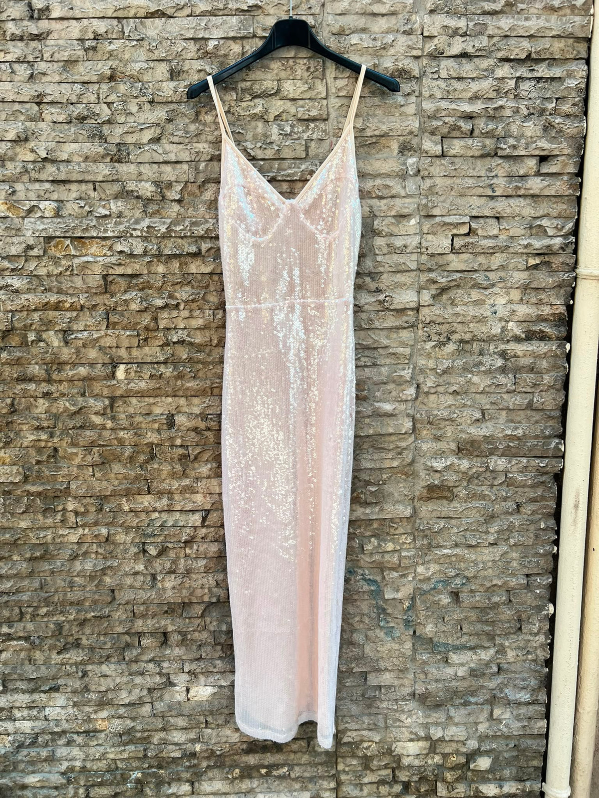 Vestido midi lentejuelas elástico