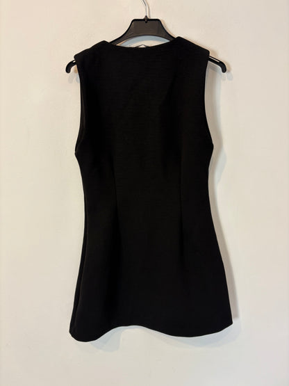 ZARA. Chaleco/vestido negro botones dorados
