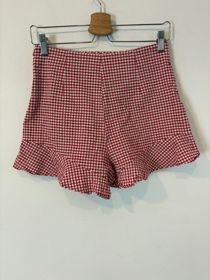 ZARA. Pantalón corto cuadros T.s