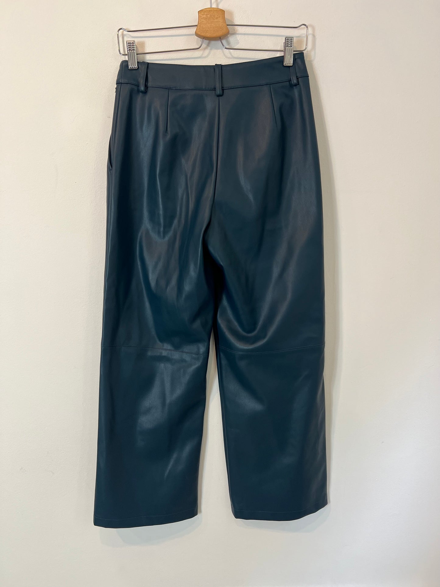 HARMONT&amp;BLAINE. Blue faux leather trousers, size 40