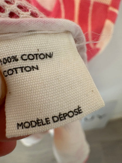 Vestido midi estampado calado