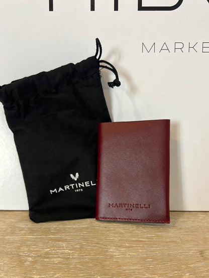 MARTINELLI. Tarjetero piel burdeos