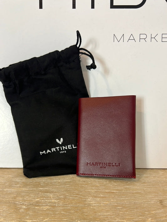 MARTINELLI. Tarjetero piel burdeos