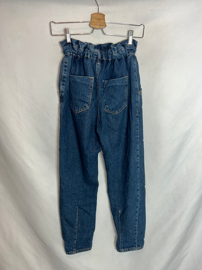 ZARA. Pantalón slouchy azul T.32