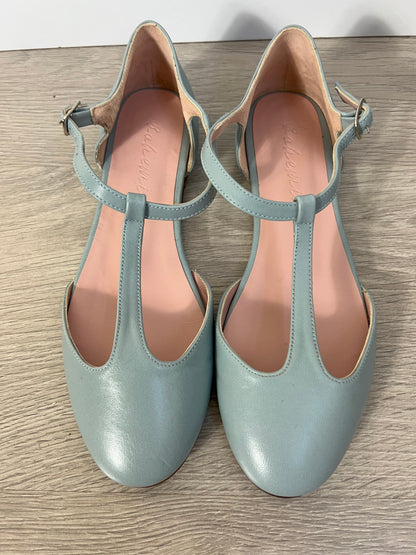 BOHEMIAN. Light blue leather Mary Jane. Size 36