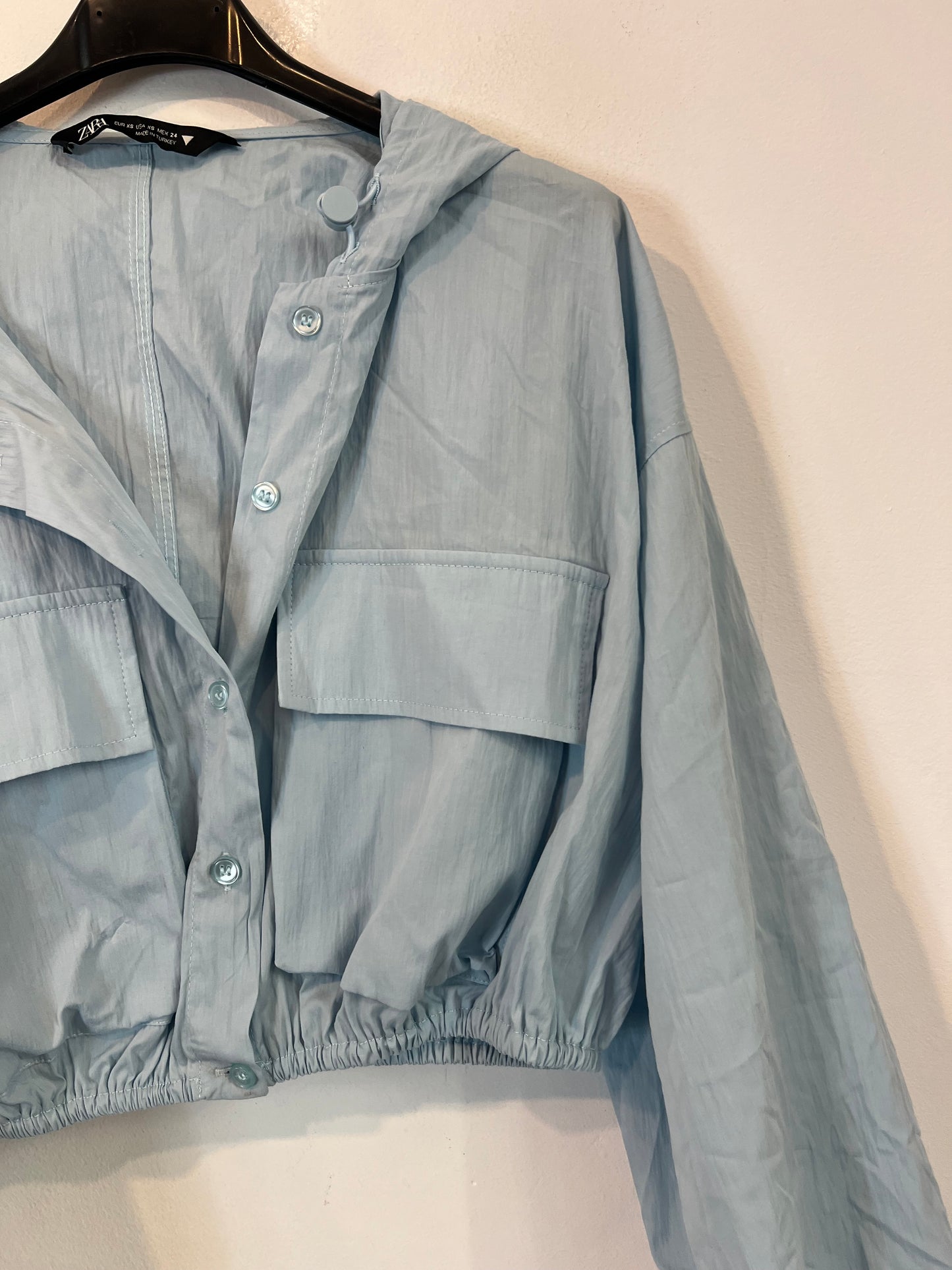 ZARA. Blue cropped jacket T.xs