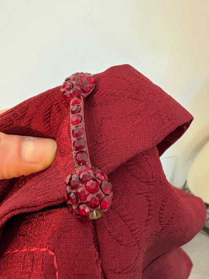 LOEWE. Pantalón pinzas burdeos anagrama