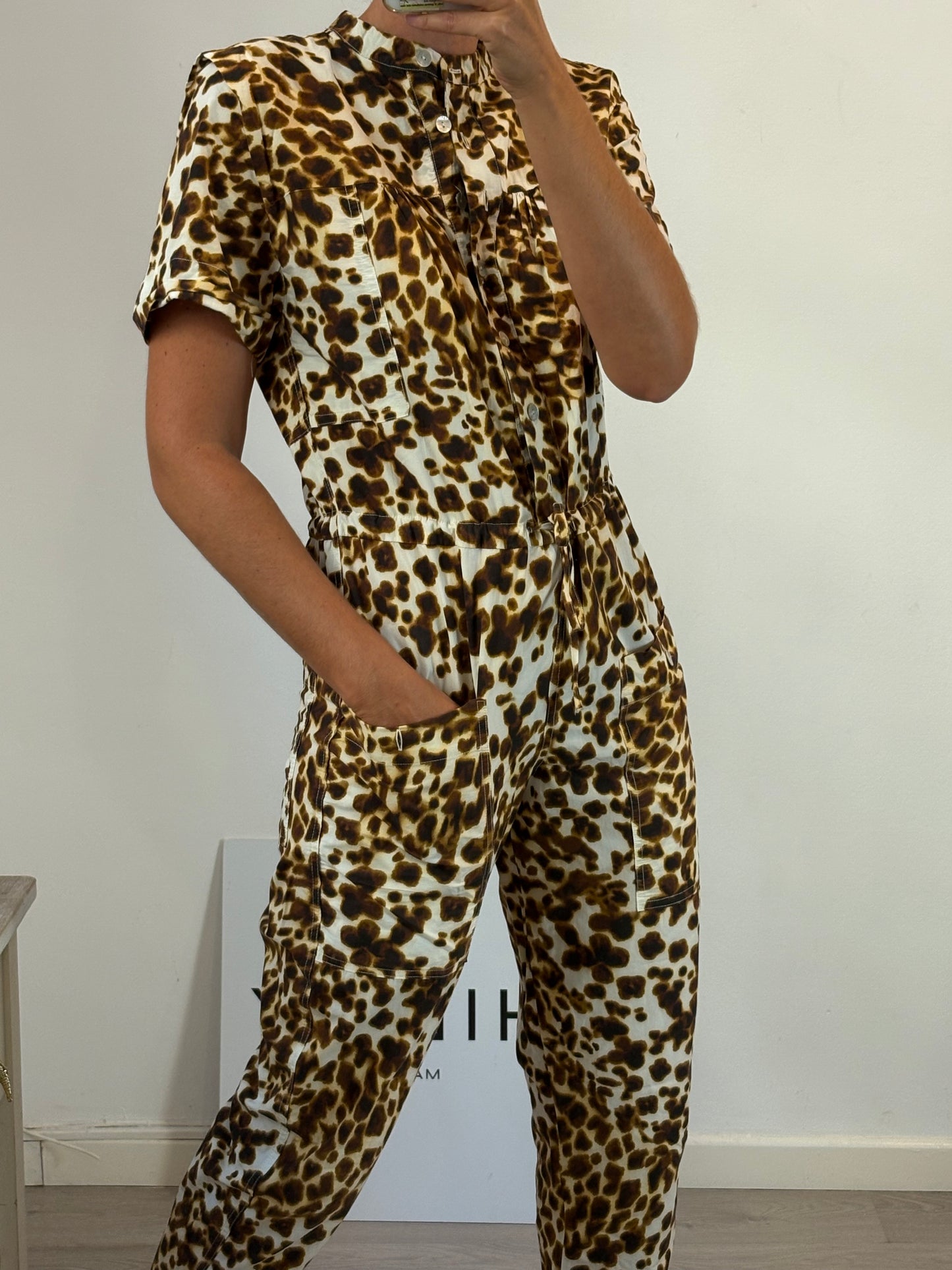 SOPHIE &amp; LUCIE. Long animal print jumpsuit. T 36