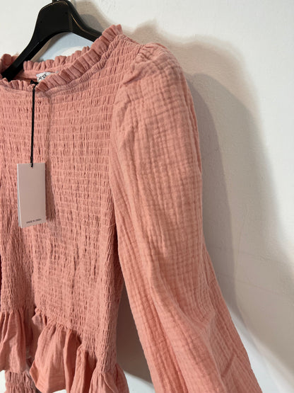 MAGNOLYA. Blusa rosa nido abeja T.s