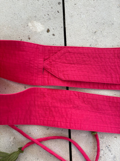 MARE DI LATTE. Fuchsia fabric belt. YOU