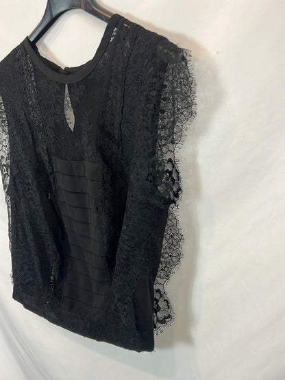 ZARA. Black lace Ts top