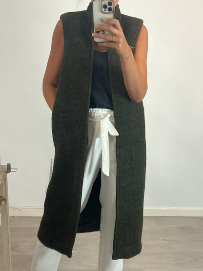 ZARA. Green wool vest. Size XS