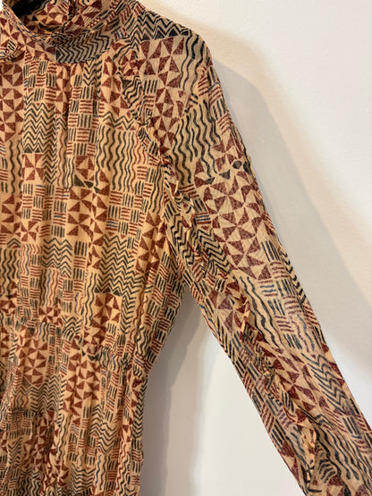 BA&SH. Vestido gasa estampado asimétrico