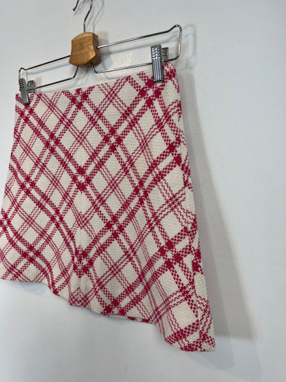 ZARA. Falda corta cuadros T.s