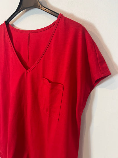 SHEIN. Red pocket t-shirt Tl