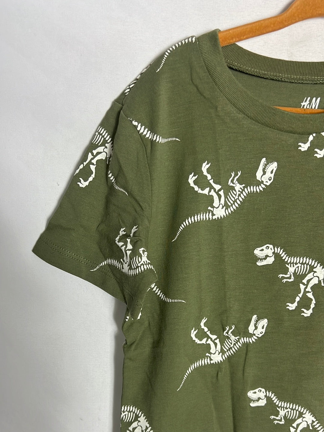 H&amp;M. Green Dinosaur T-Shirt. Size 4-6 years
