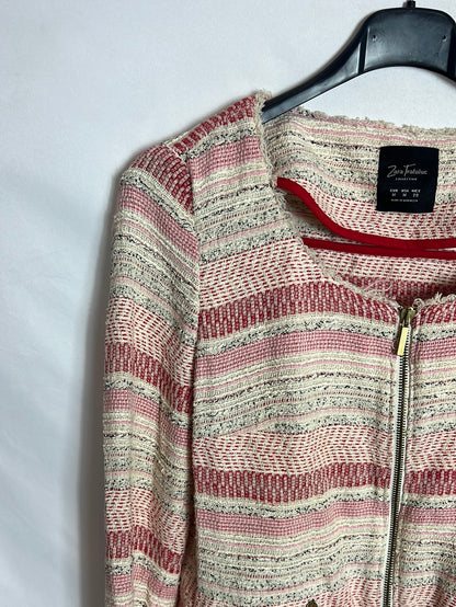 ZARA. Chaqueta tweed colores. T M