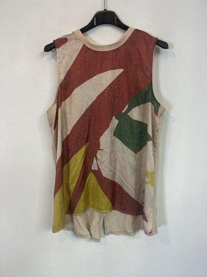 TRUCCO. Top estampado doble textura. T L