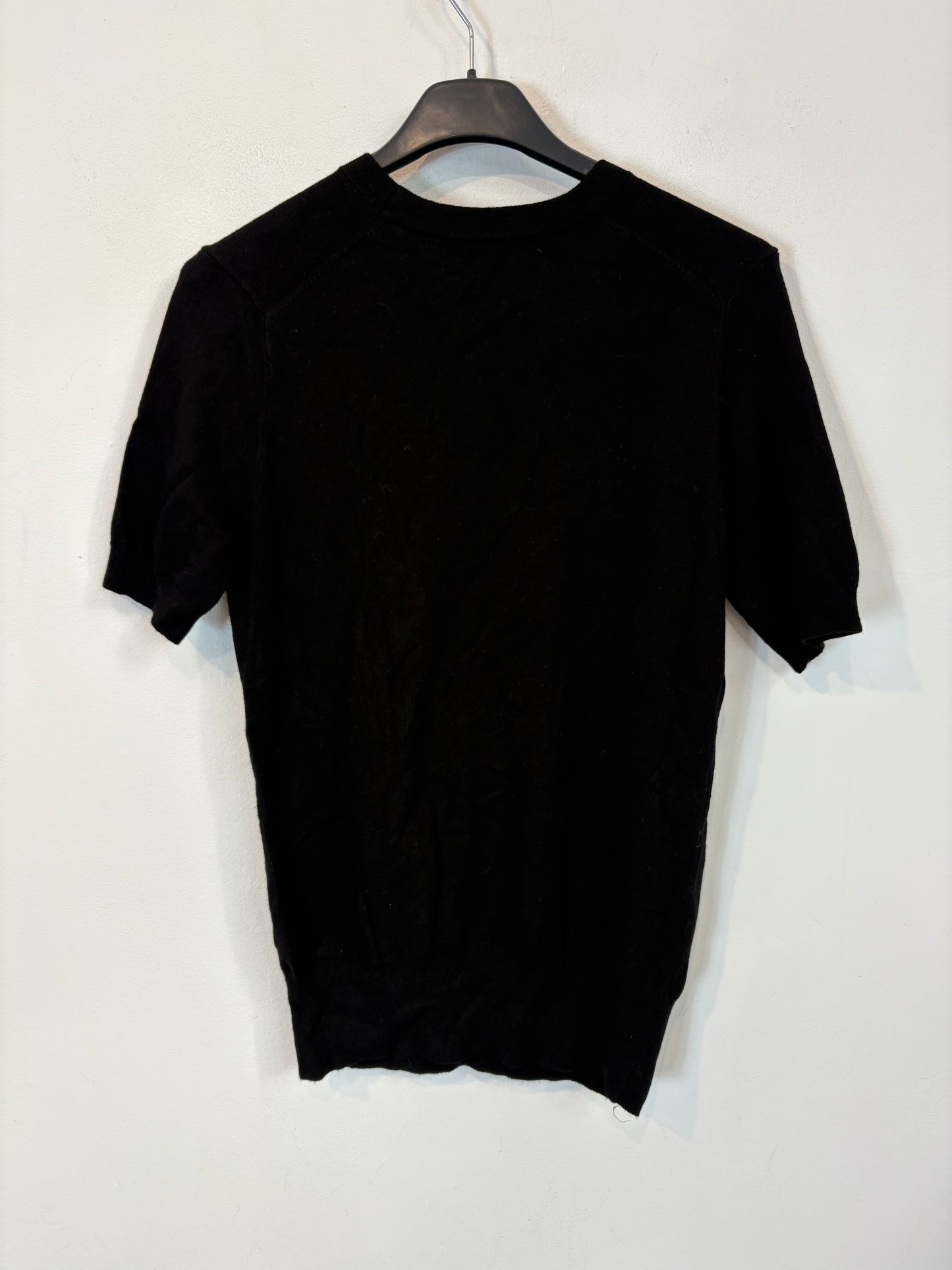 ZARA. Black stretch knit top. TM