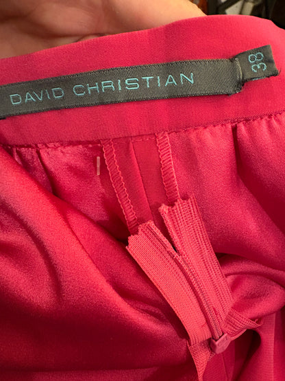 DAVID CHRISTIAN. Pantalon palazzo fucsia t. 38