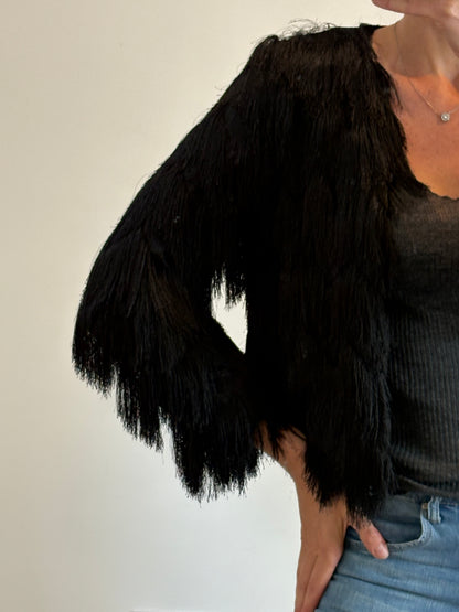 ZARA. Black fringed jacket. TM
