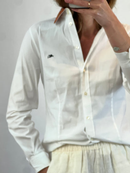 ETRO. Camisa blanca detalle cuello. T M