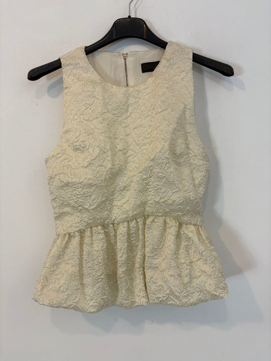 ZARA. Top textura brillo. T S