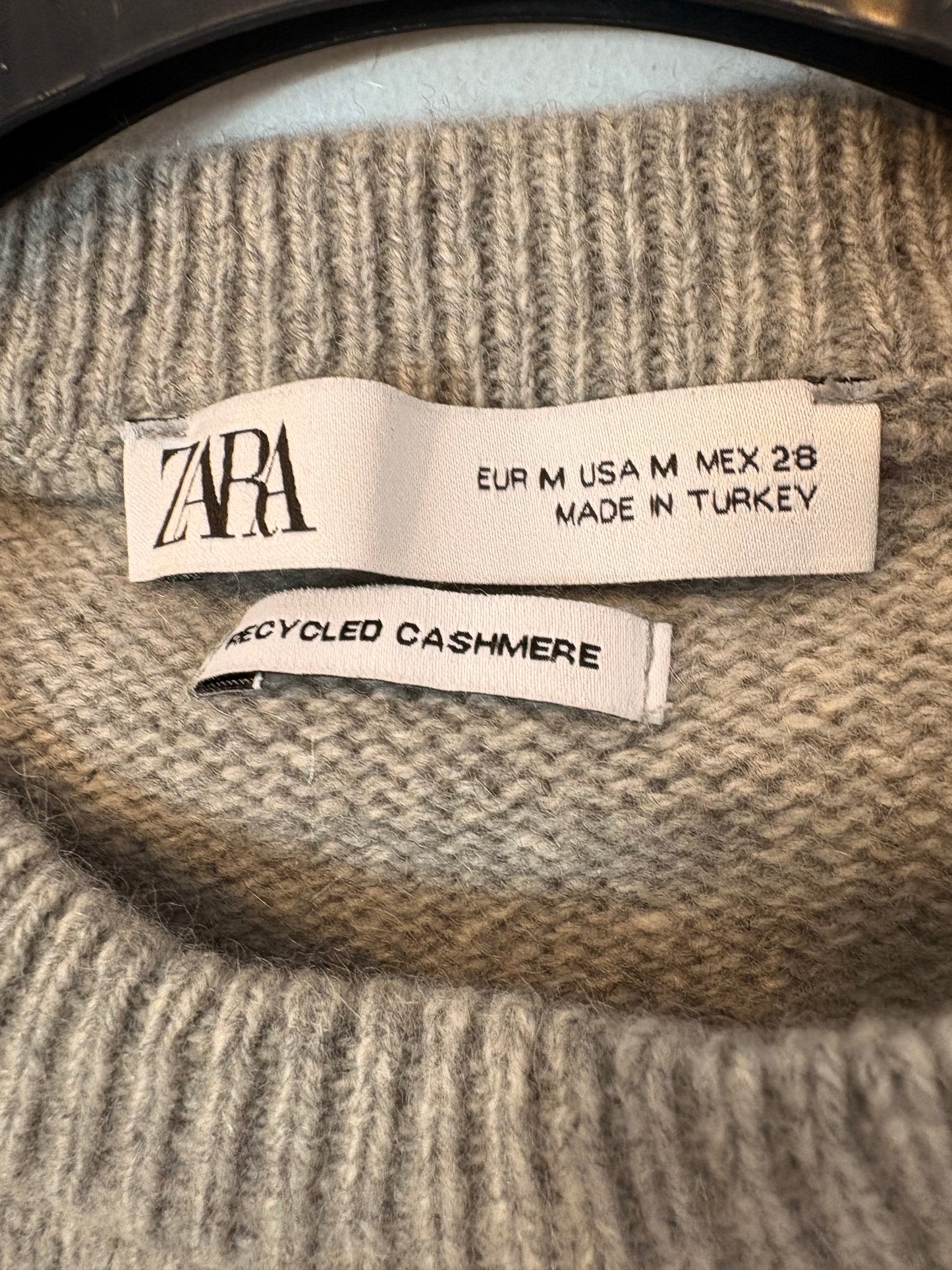 ZARA Jersey gris jaspeado cashemre