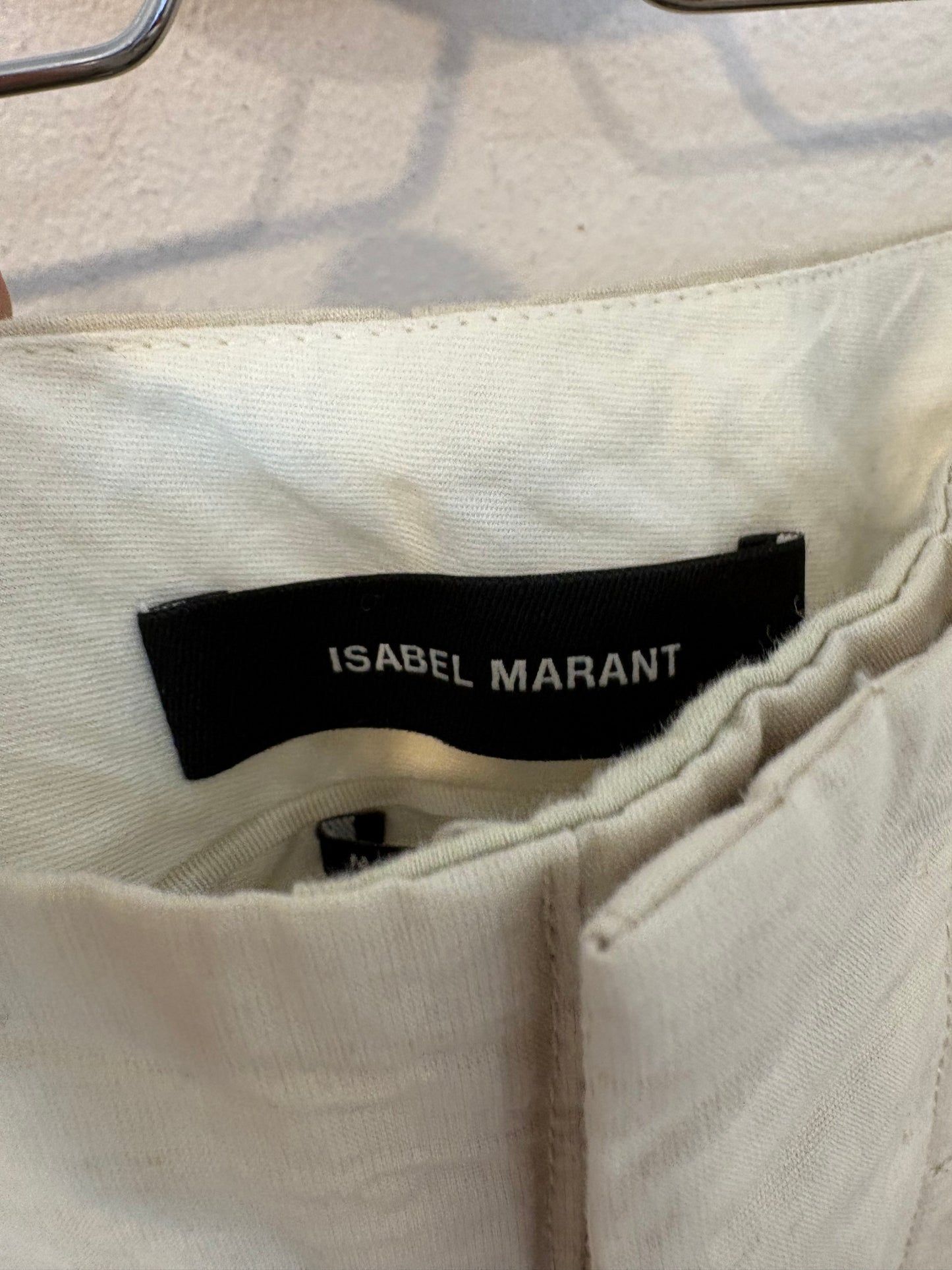 ISABEL MARANT. Pantalón beige mezcla