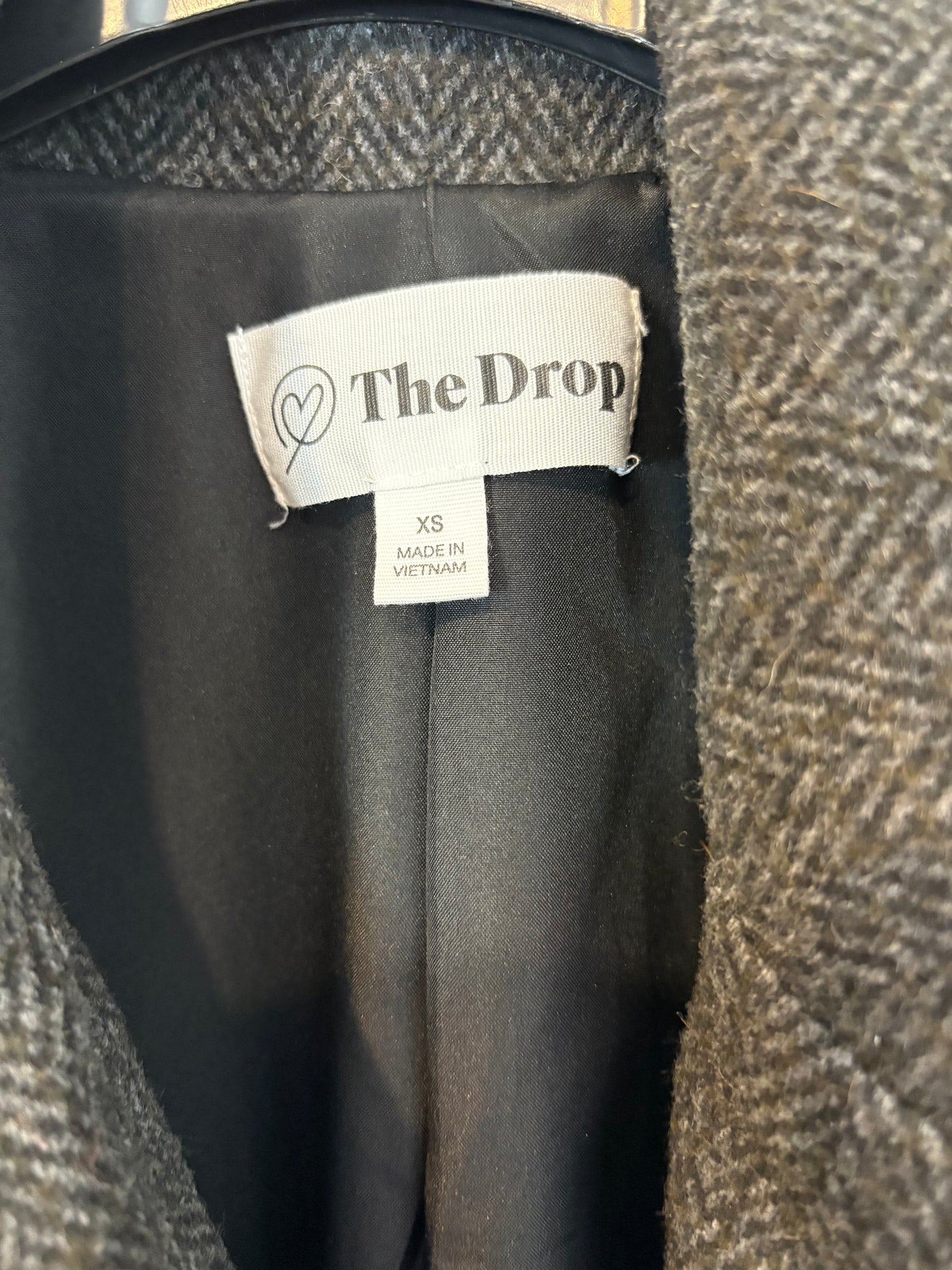 THE DROP. Abrigo largo gris jaspeado