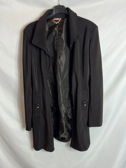 RIMINI. Total look: stretchy brown dress and jacket. Medium/Large