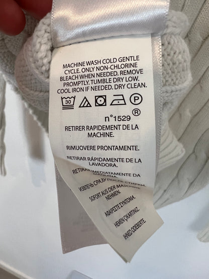 POLO RALPH LAUREN. Off-white cable-knit sweater. TS
