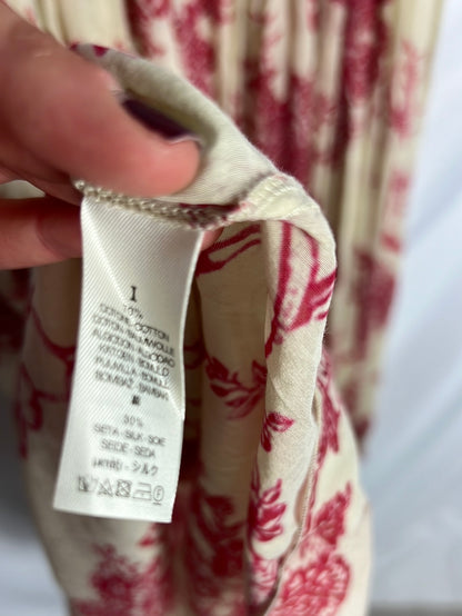 FORTE FORTE. Red printed midi skirt. Size 1