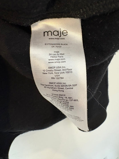 MAJE. Sudadera negra bordados