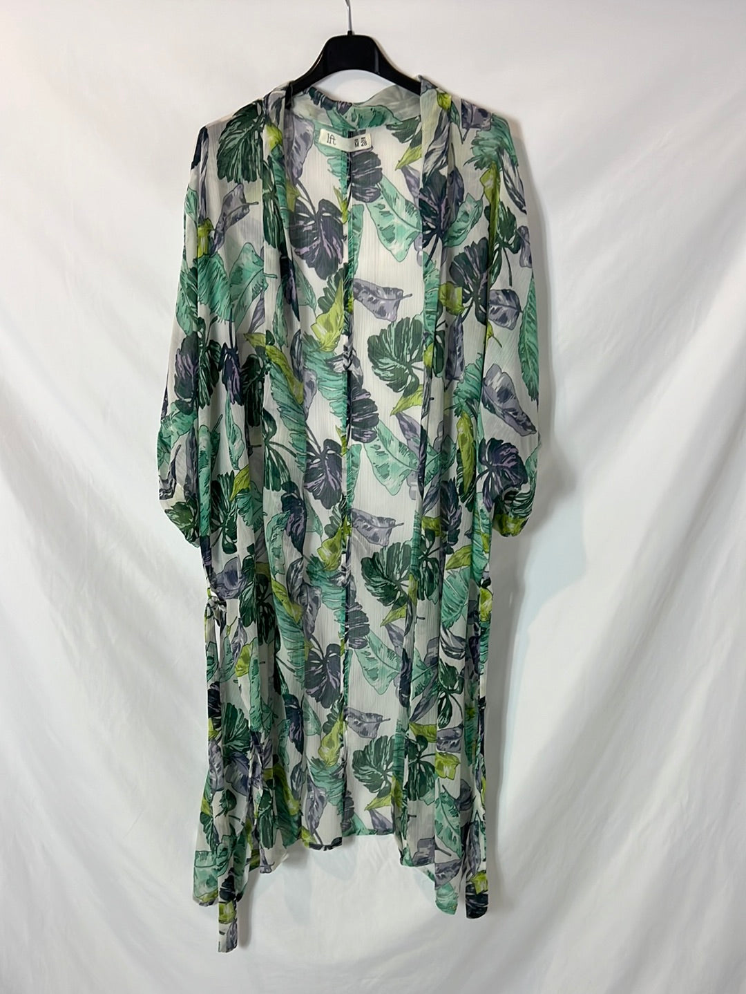 LEFTIES. Kimono flores semitransparente. T M