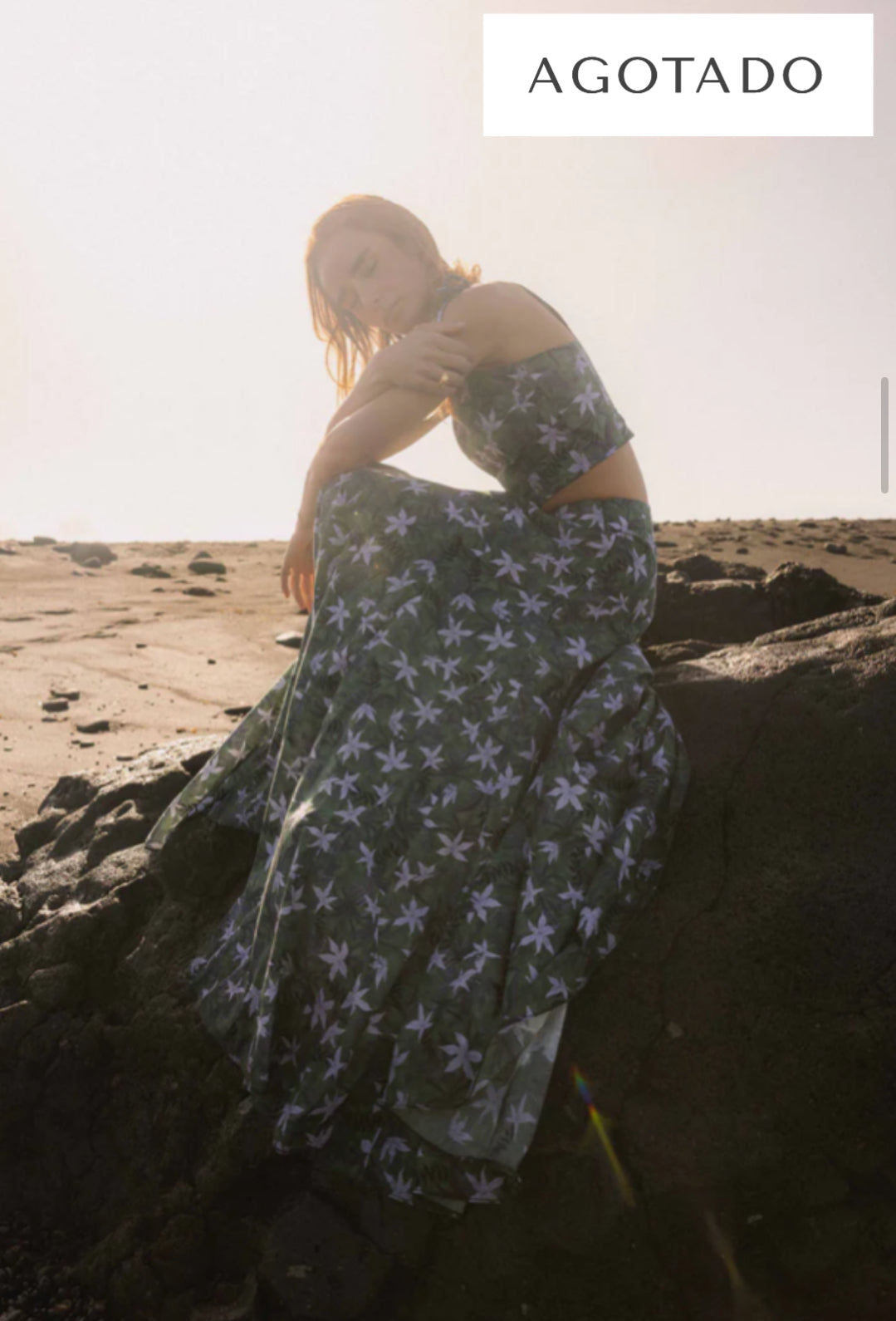 DRAGON GIRL. Total look maxi falda y top estampado