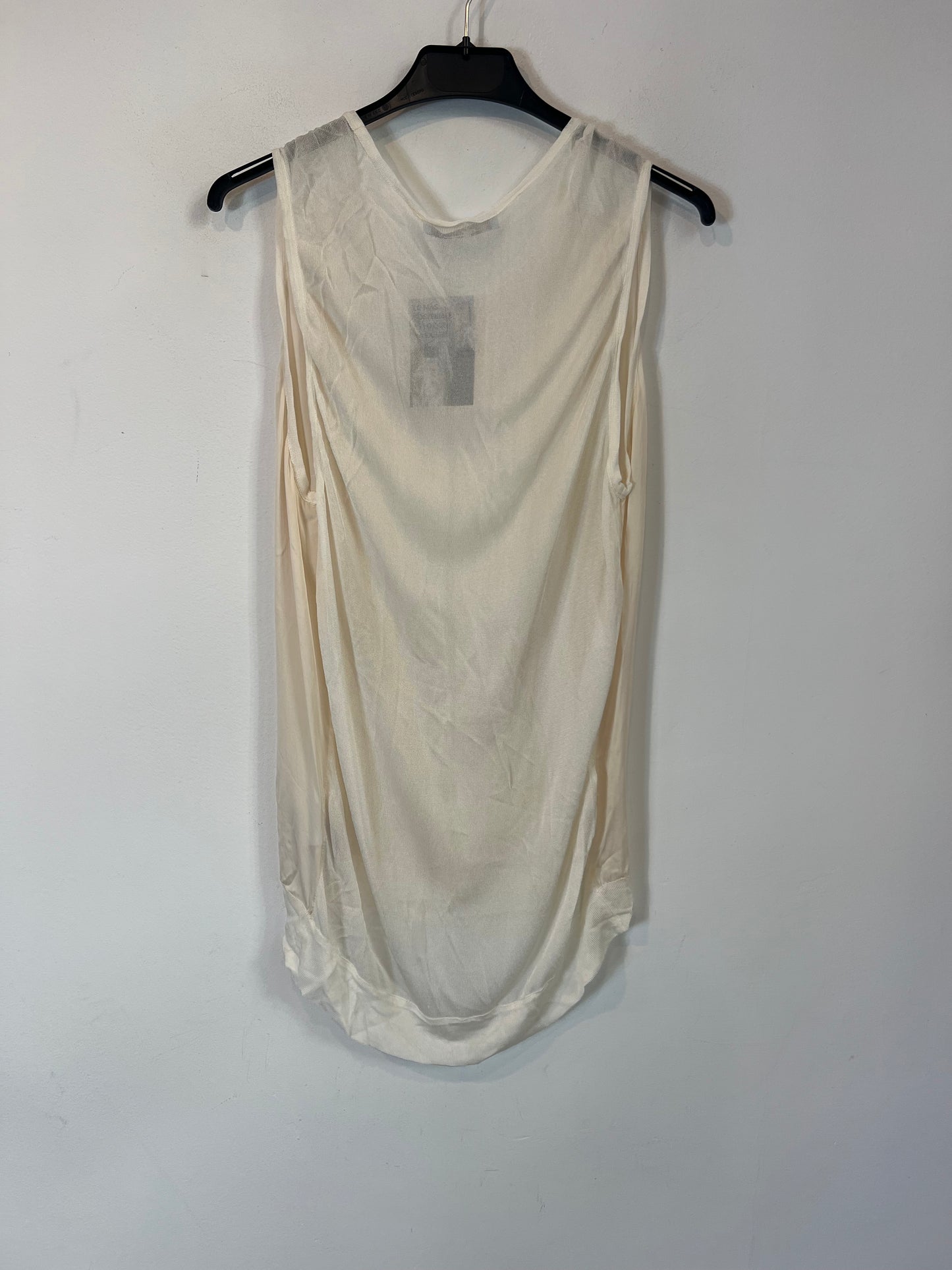 BLUMARINE. Top doble textura seda. T M/L