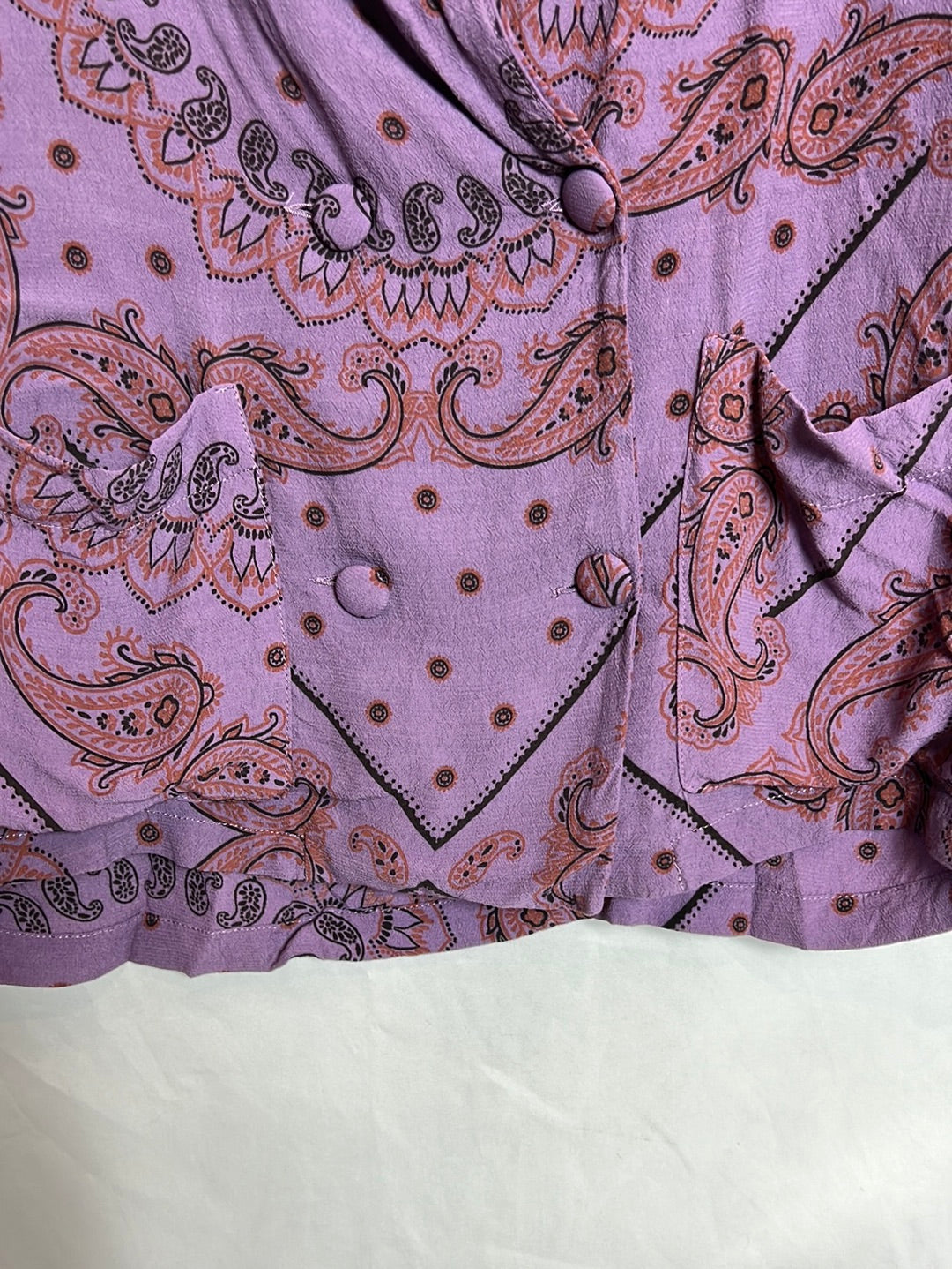 ZARA. Blusa estilo blazer amebas T.XS