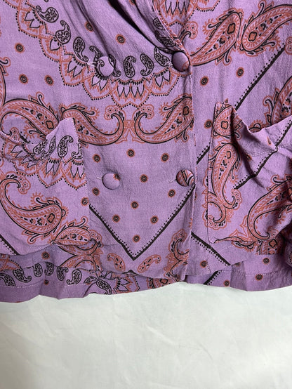 ZARA. Blusa estilo blazer amebas T.XS