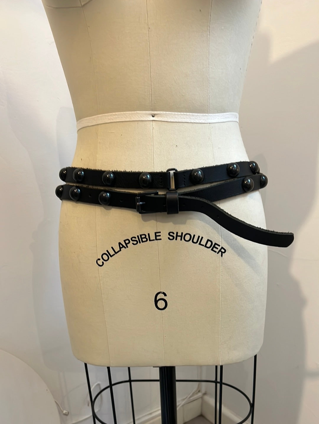 ZADIG&amp;VOLTAIRE. Double-wrap leather and studded belt. Size 1 (S)