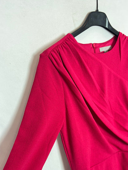 H&amp;M. Short pink ruched dress. TS