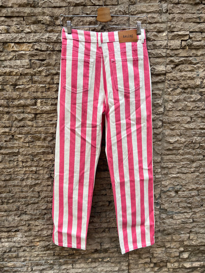 BALZAC. Denim rayas rosas abotonado. T 26 (S)