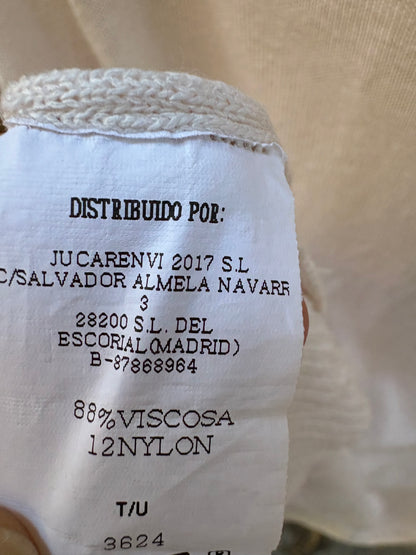 ZÚA. Chaqueta punto beige fluida. T S/M