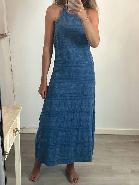 ZARA. Blue halterneck midi dress. TS
