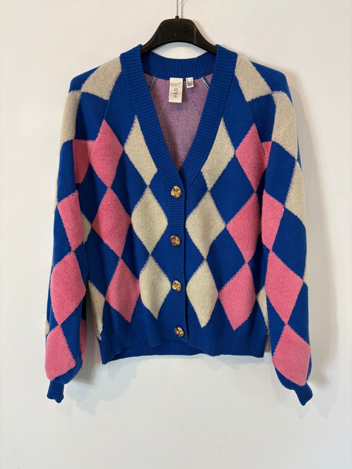 YAS. Chaqueta punto rombos. T S