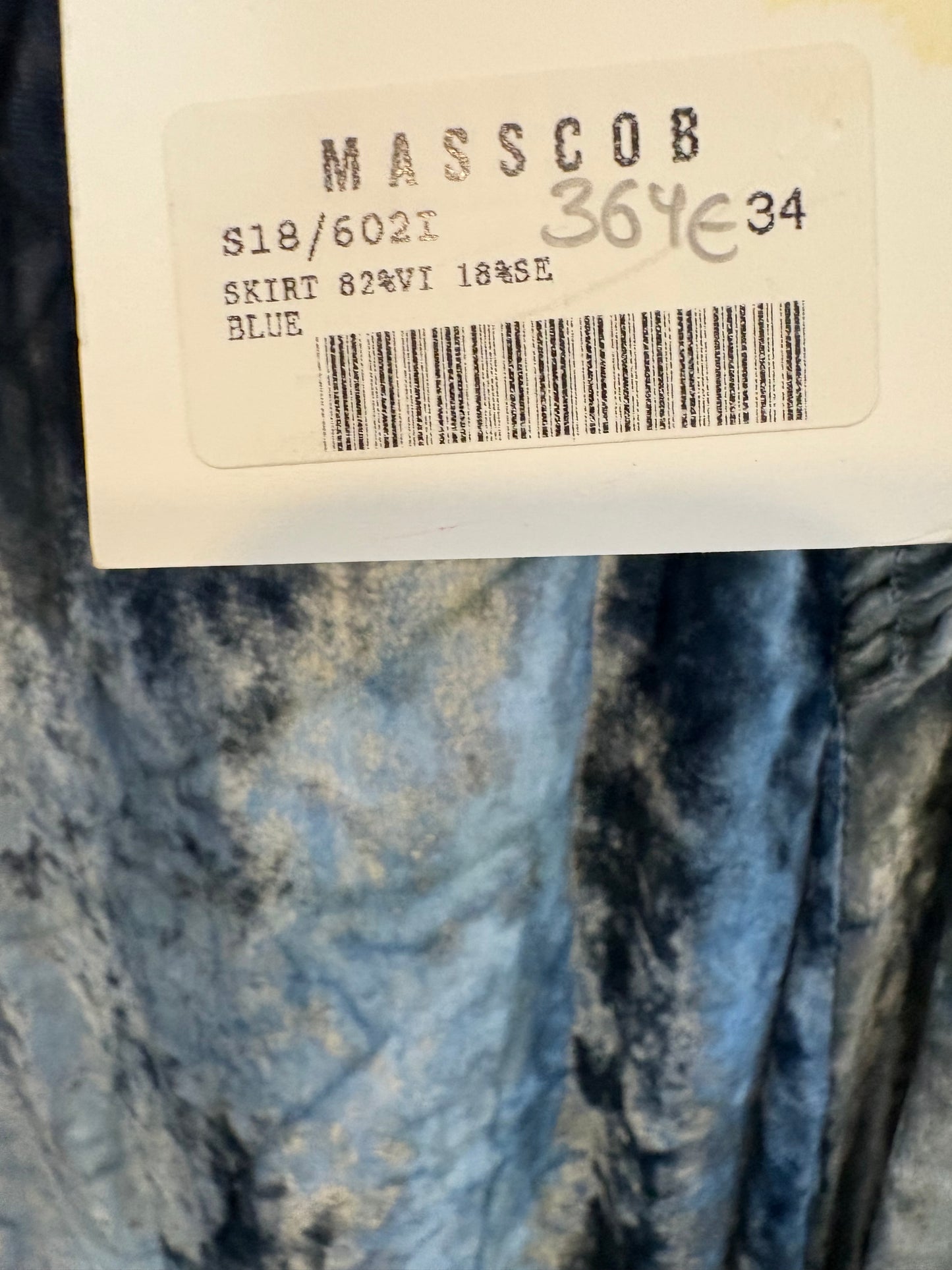 MASSCOB. Falda larga azules con seda