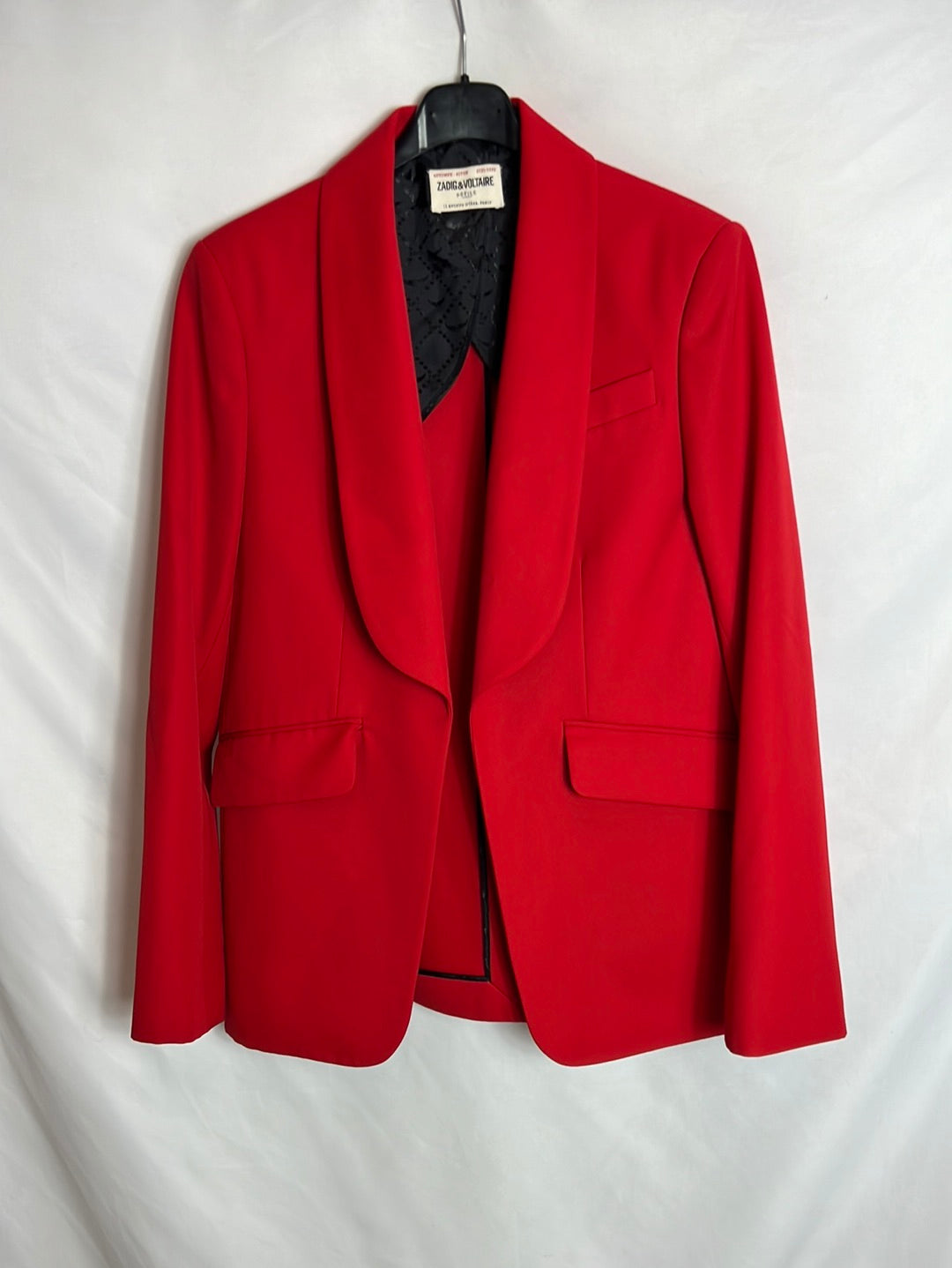 ZADIG&amp;VOLTAIRE. Red lapel blazer. T 36