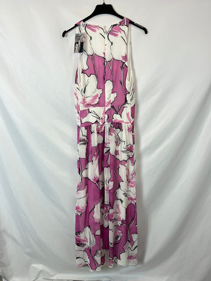 OTHERS. Long pink floral dress Ts
