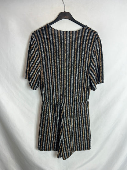 PULL&BEAR . Mono rayas purpurina. T  M