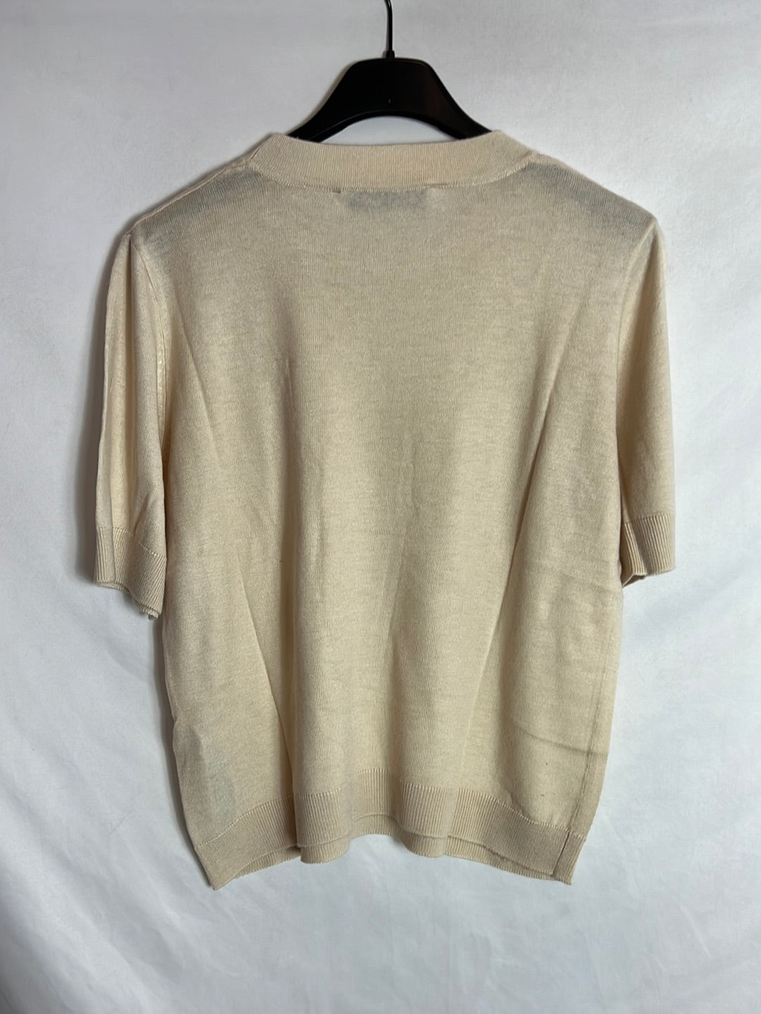 ZARA. Top punto beige. T S